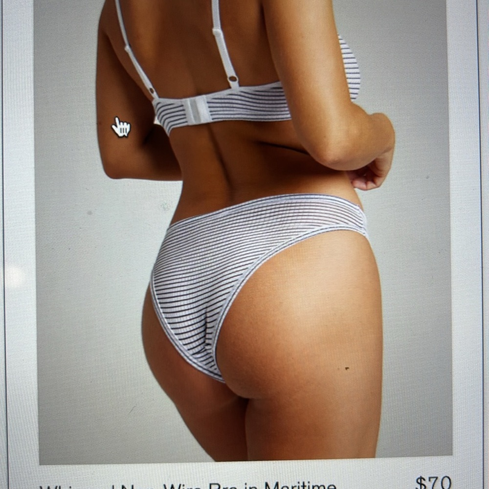 Negative Whipped Non-Wire Bra in Maritime